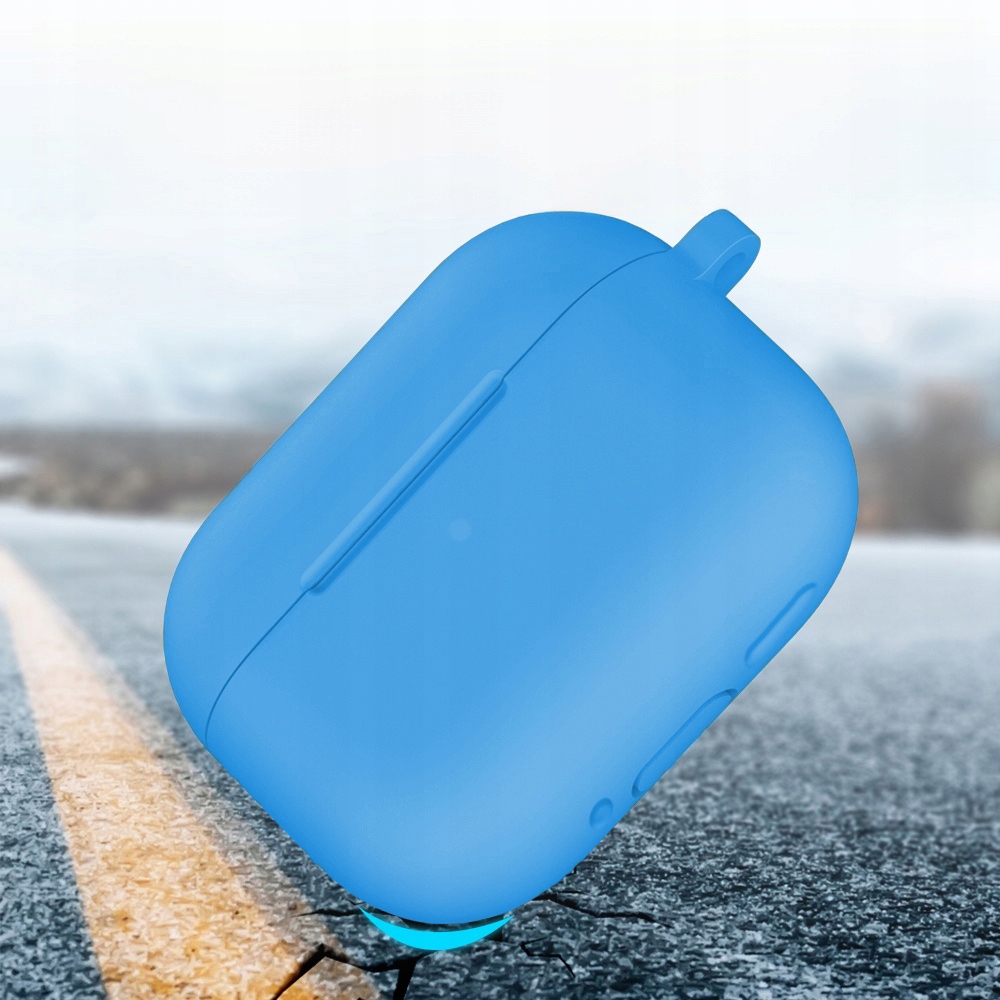 ETUI SILIKONOWE DO APPLE AIRPODS 4 COVER CASE KARABIŃCZYK - NIEBIESKI Marka RabbitMob