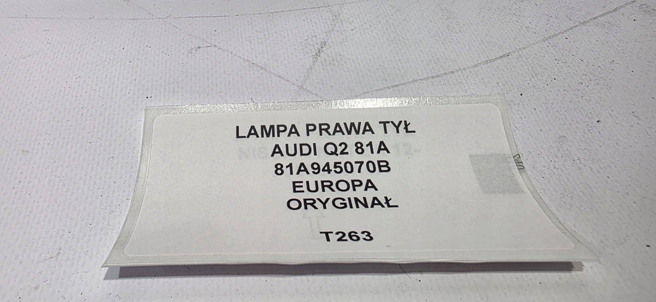 light right rear part AUDI Q2 original EUROPA 81A945070B