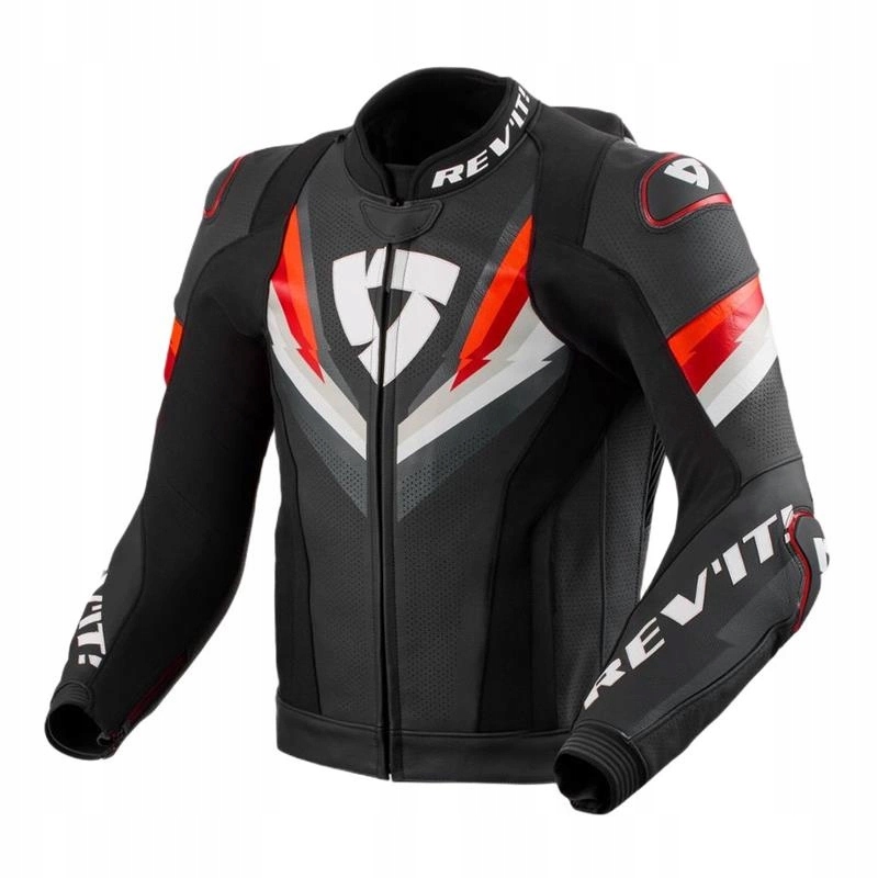 Kožená motocyklová bunda Revit Quantum 3 Pro Black/red čierna červená