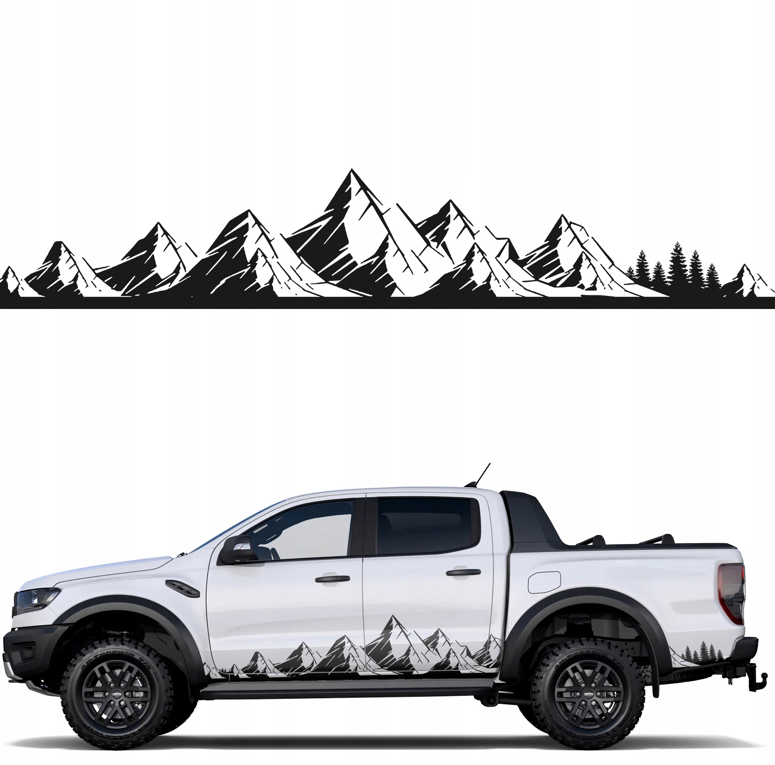 

Naklejki Na Bok Samochodu Pasmo Górskie 42x300cm