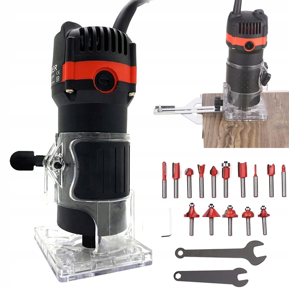 Výkonný Elektrický Ořezávač Hran Na Dřevo 800 W 6.35 MM