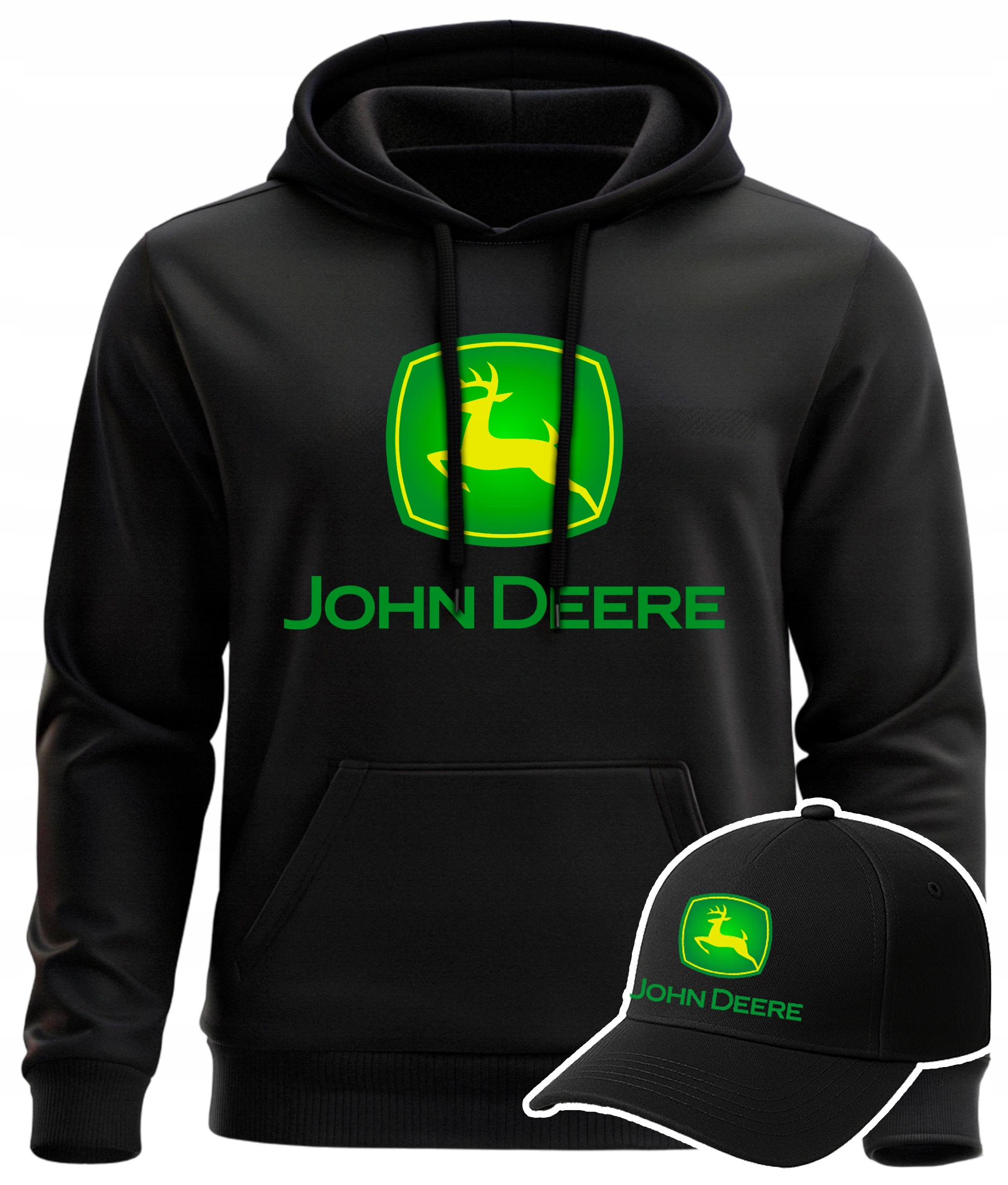 Mikina John Deere S Kapucí Dárek Pro Zemědělce Plus Kšiltovka
