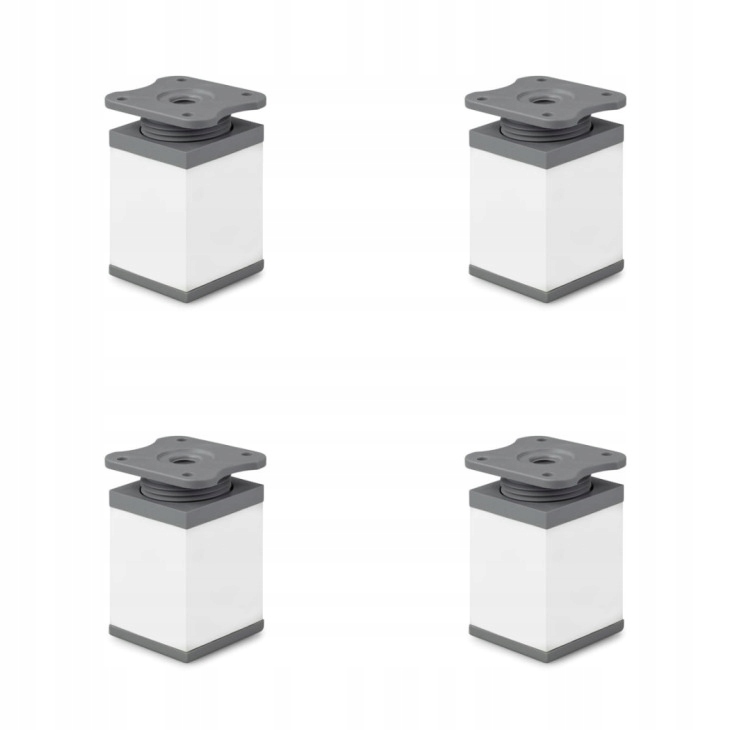

Nóżki meblowe kwadratowe H-6 cm białe 4x