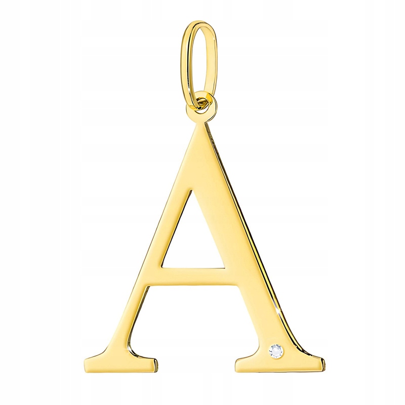 Zlatý Přívěsek 585 Písmenko A s Briliantem 0,005 ct