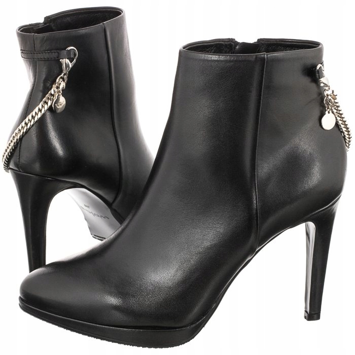 

Buty Damskie Botki na Szpilce Wojas Czarne 55021