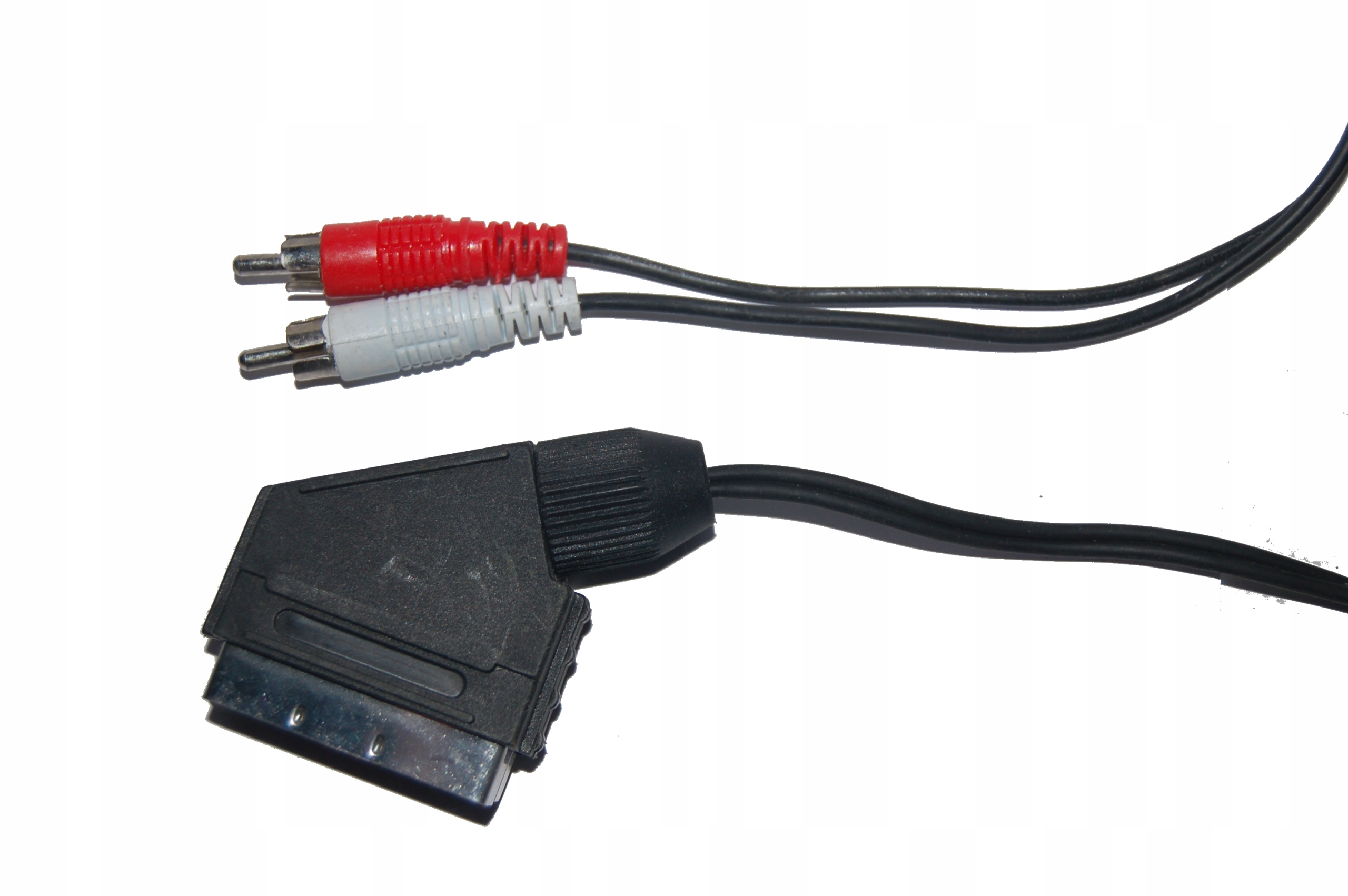 Kabel wtyk Euro <-- 2 wtyki RCA audio-video, 1,2m