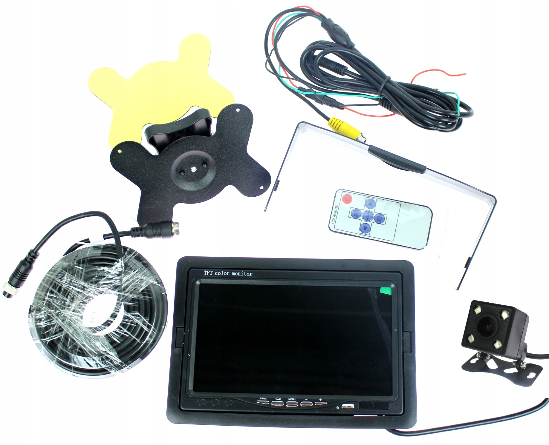 

Monitor 7' Cali Kamera Cofania Kabel 4PIN 15M
