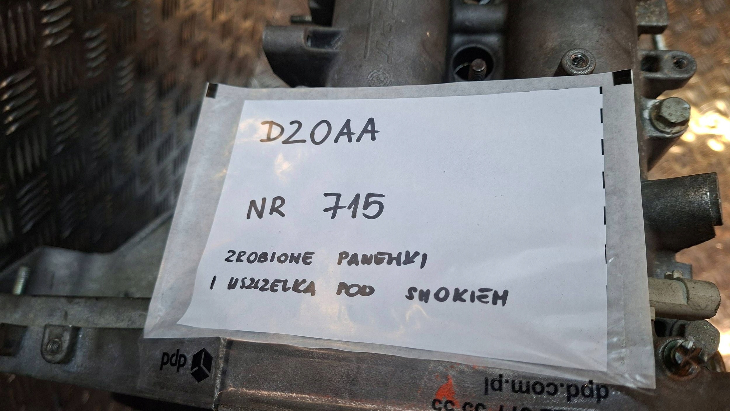 engine D20AA FIAT SEDICI 2.0 MJET DDIS 2011