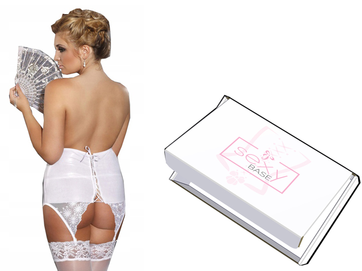 

Pas do pończoch 4XL Short Puszyszysta Biały 54 56