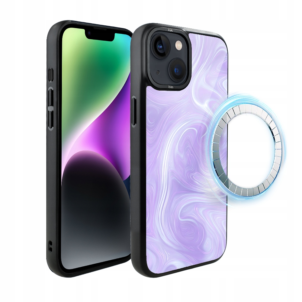 Matný Pouzdro Ibizu DropGuard pro iPhone 14 s MagSafe, levandulový vír