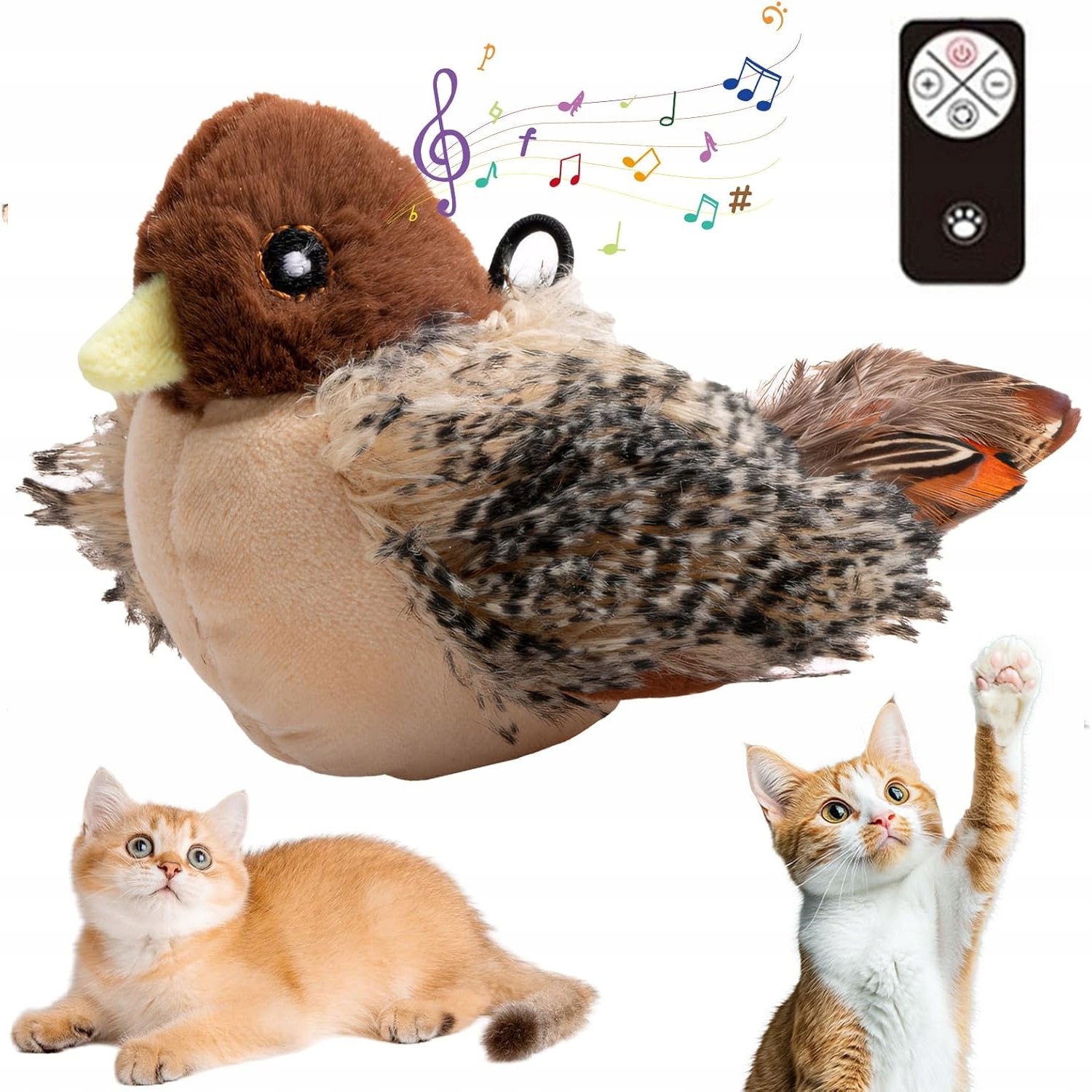 Levně Létající Pták Pro Kočky S Pohybem Zvuku Na Usb Hračka