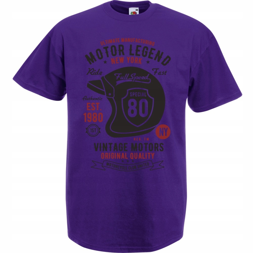 

Koszulka motocykl motor motocyklista kask S fiolet