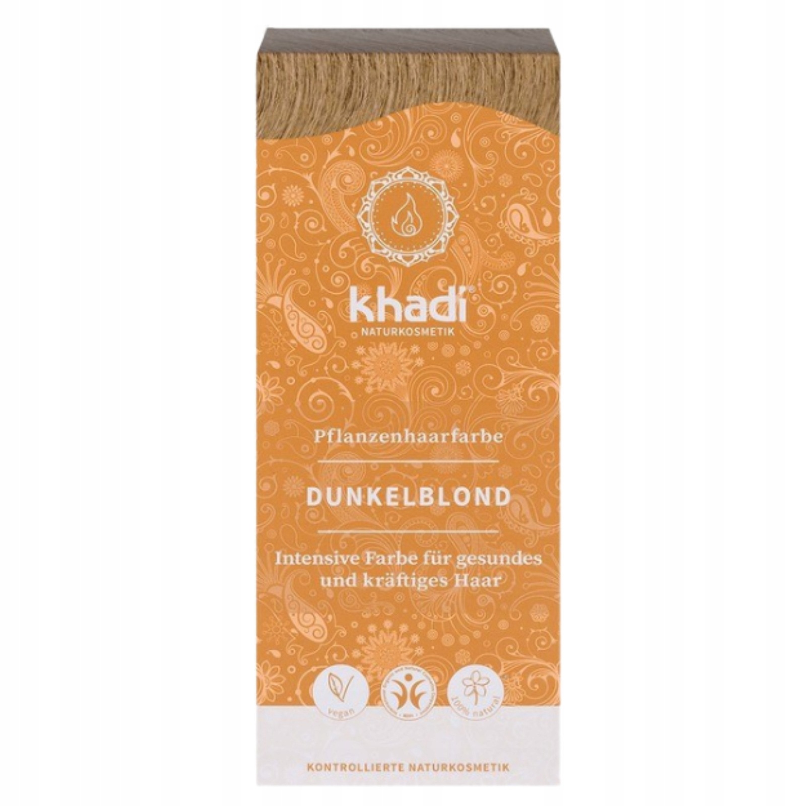 Khadi Ciemny Blond naturalna henna do włosów ziołowa farba roślinna 100 g