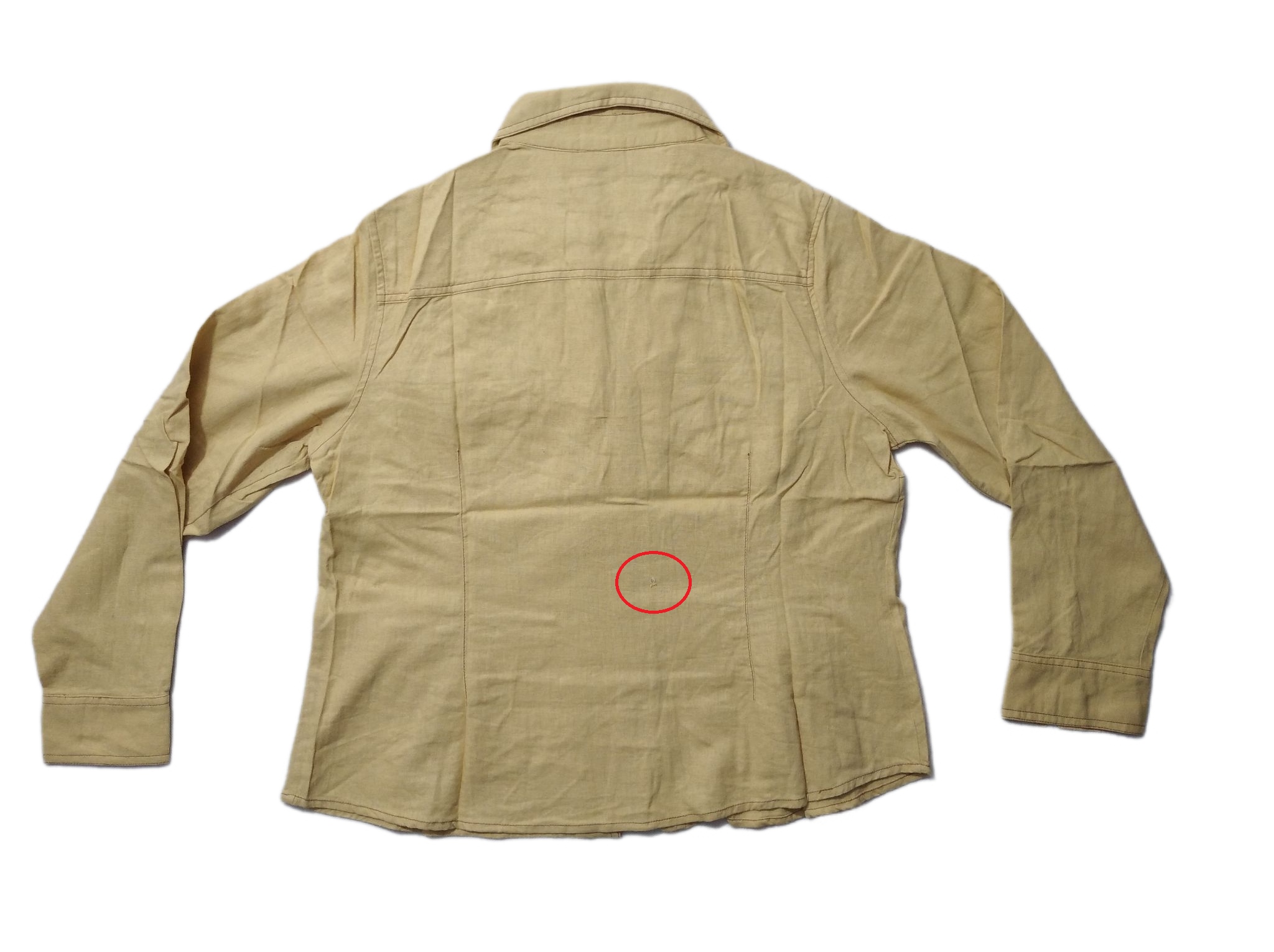 Kurtka koszulowa lniana white stag 44 dziurka Kolor żółty