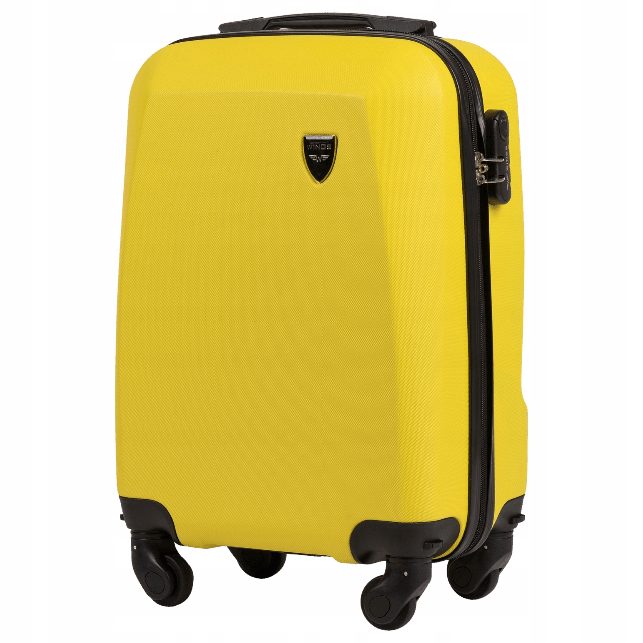 Walizka kabinowa Wings bagaż podręczny Abs 4 kółkach do samolotu żółta