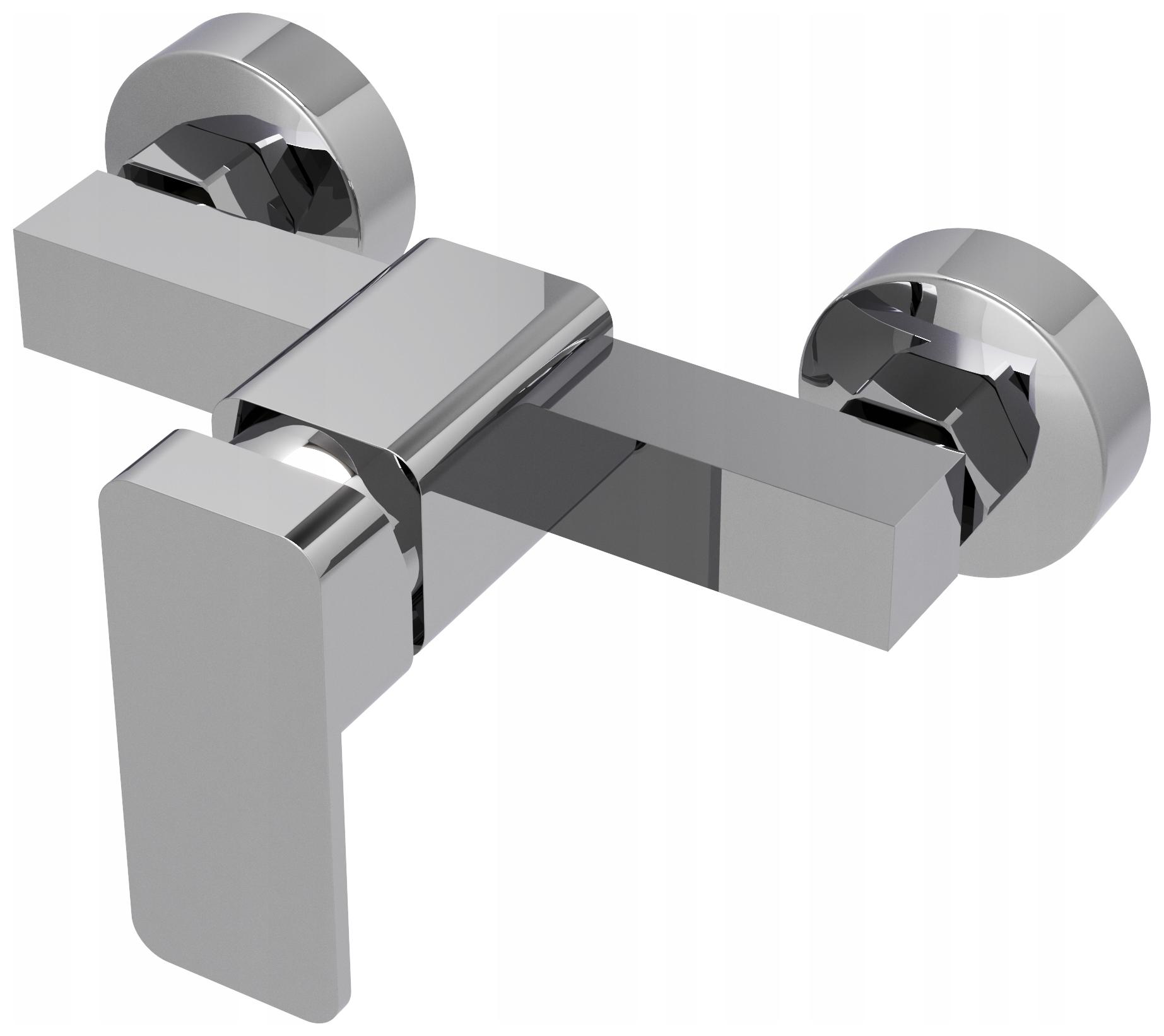 Sprchová Baterie Stříbrná Čtvercová Do Koupelny Veri Baterie