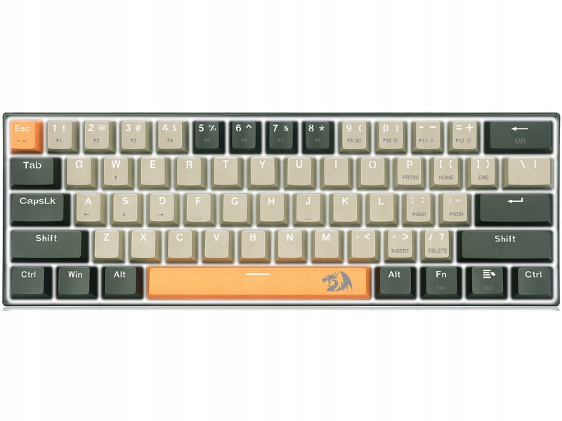 Klawiatura gamingowa mechaniczna Redragon Lakshmi K606-OG&GY&BK 60% USB