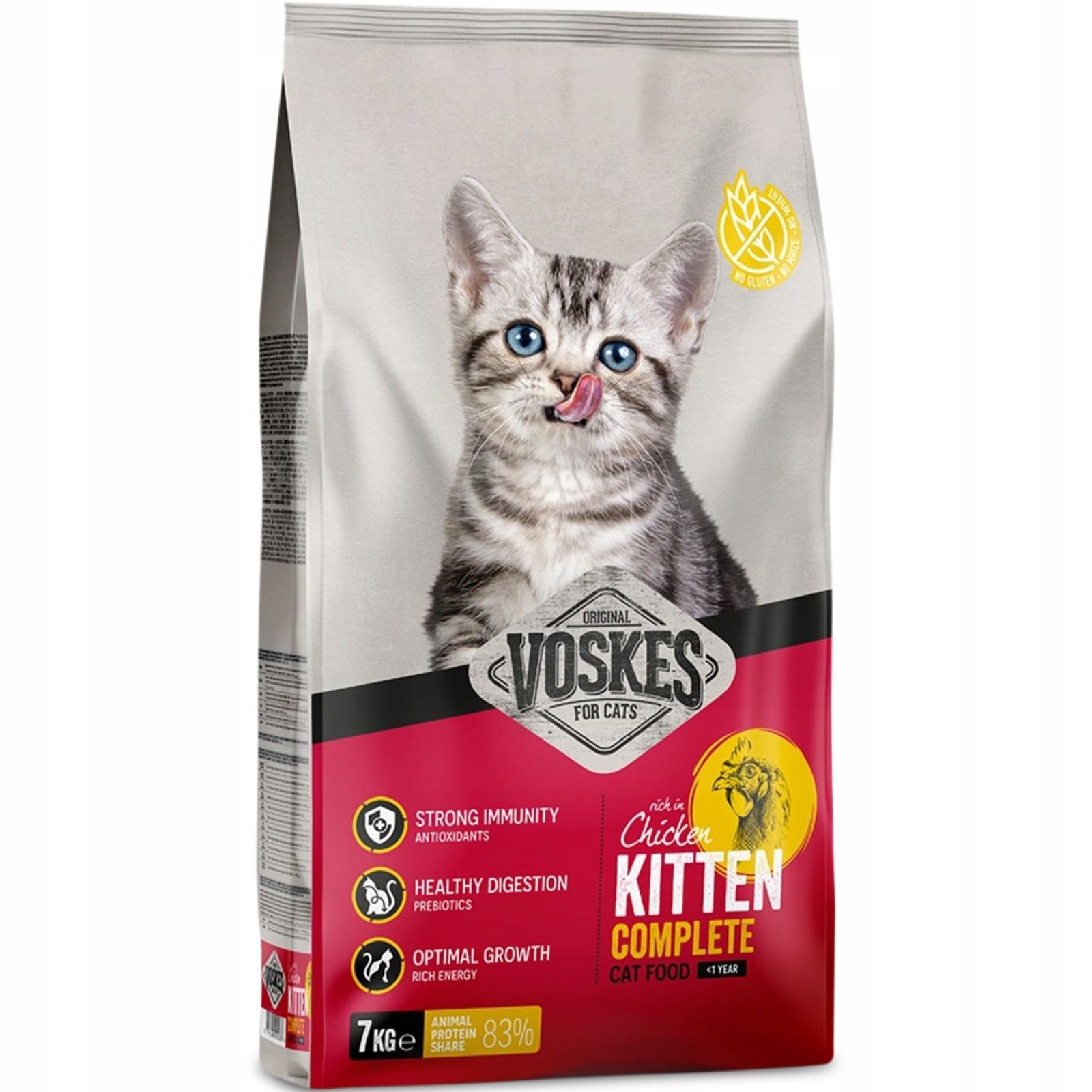 Levně Voskes Kitten Chicken 7kg krmivo pro koťata