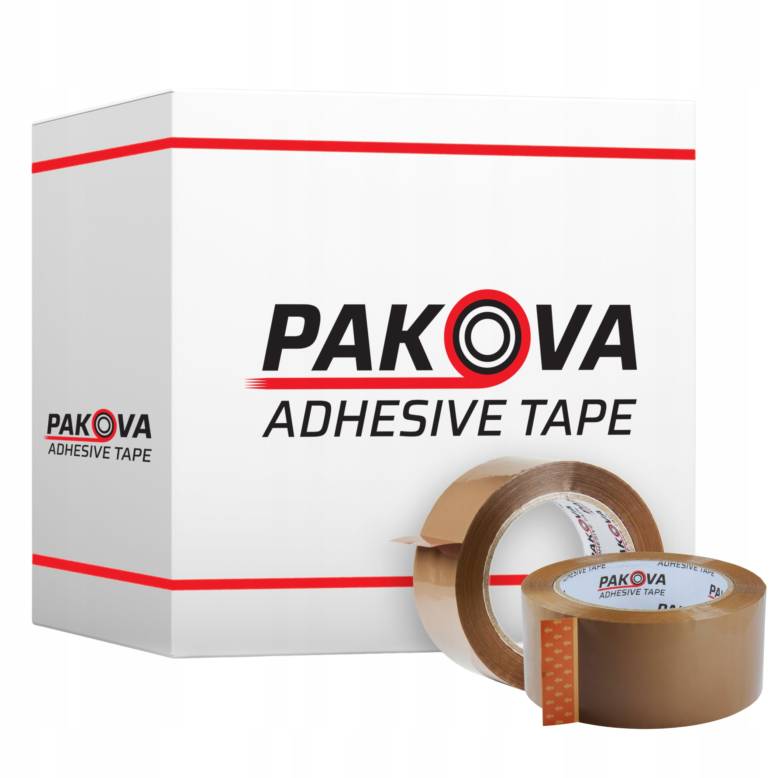 Taśma Pakowa Brązowa 48/66y Klejąca Mocna Pakova 36szt