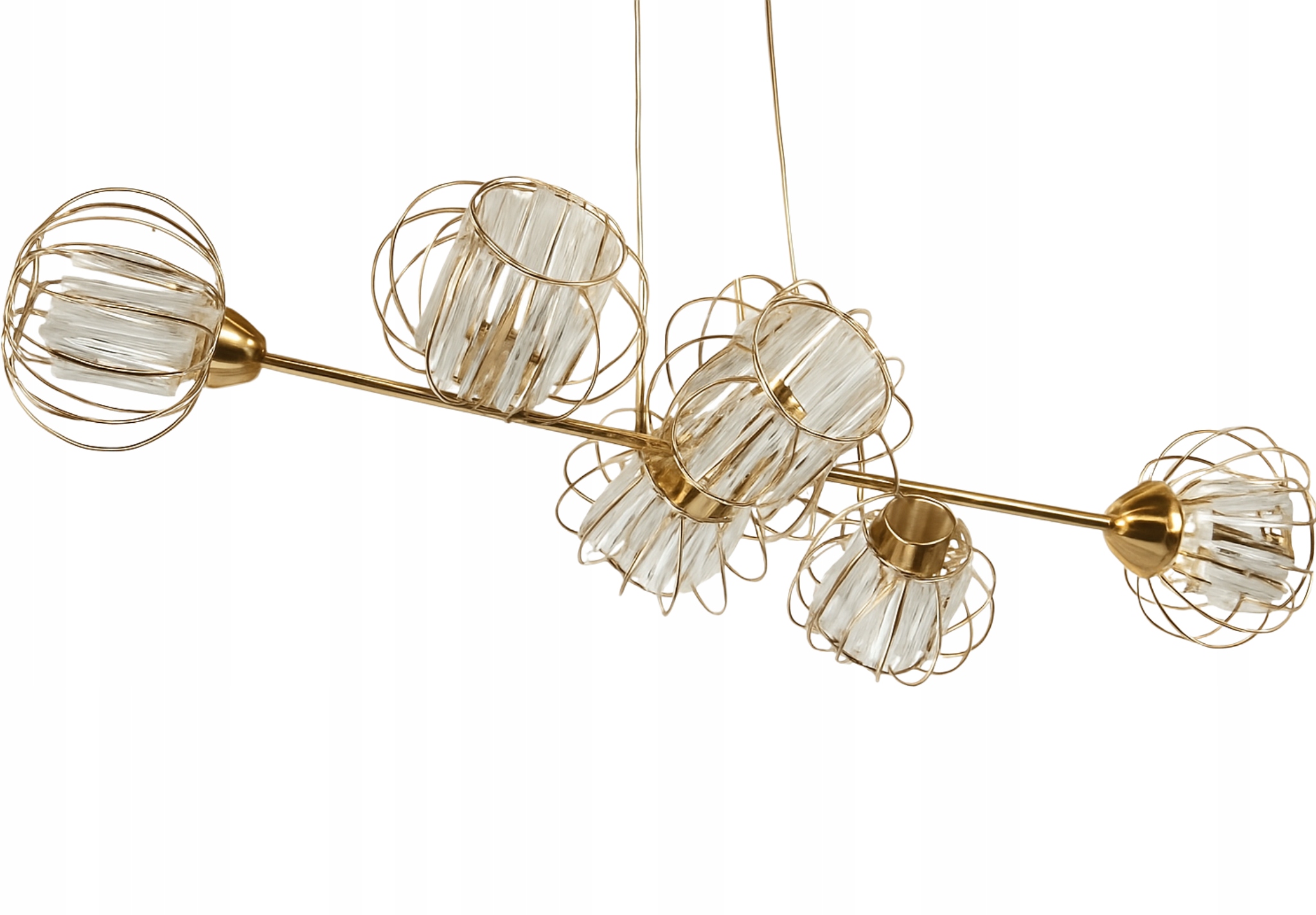 Závěsná Lampa Stropní Křišťálový Lustr zlatá Moderní dlouhá glamour