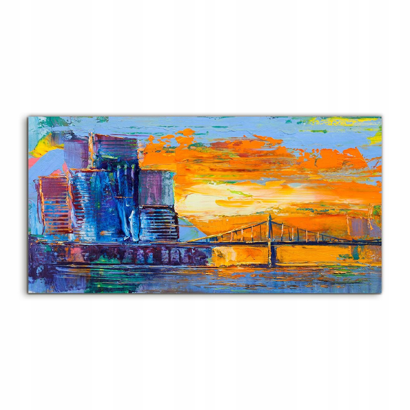 Obraz akryl 140x70 závesný Abstrakcia Art Mesto