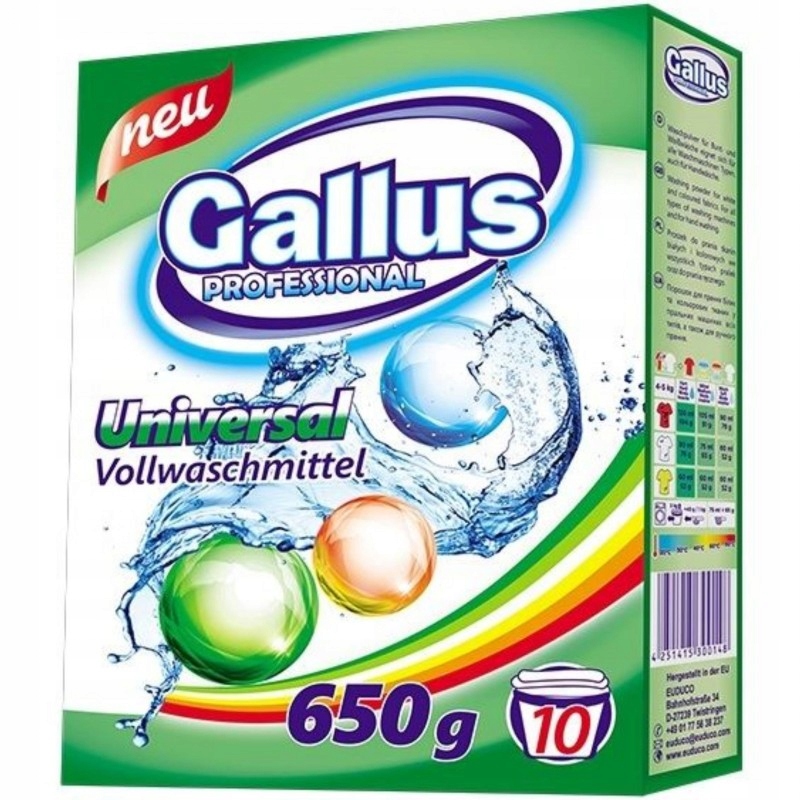 

Gallus Uniwersalny proszek do prania 650 g