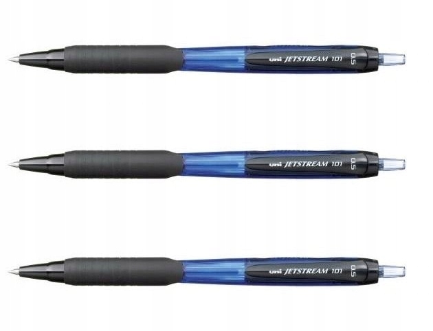 Penne Roller Uni-ball Jetstream SXN-101-7N - Punta 0.7mm, Inchiostro Blu, Confezione Da 6 - Con Impugnatura In Gomma - Foto 6