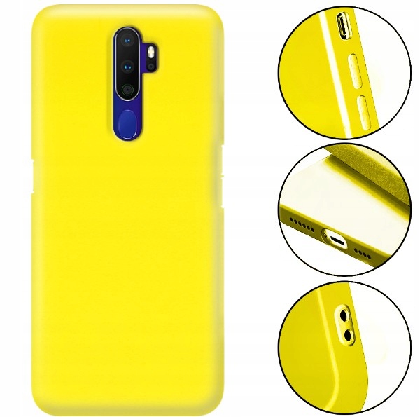 

Etui Matowe Żółty do Oppo A9 2020 Case Guma Smooth