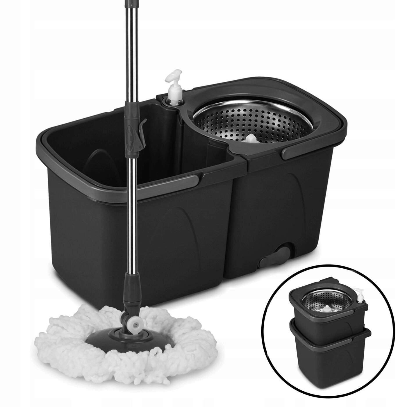 

Teleskopowy mop obrotowy wiadro +wkład Konighoffer