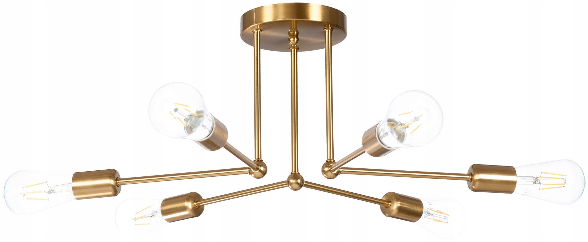 Lampa sufitowa żyrandol Multi Patyczak gold 6 Pro