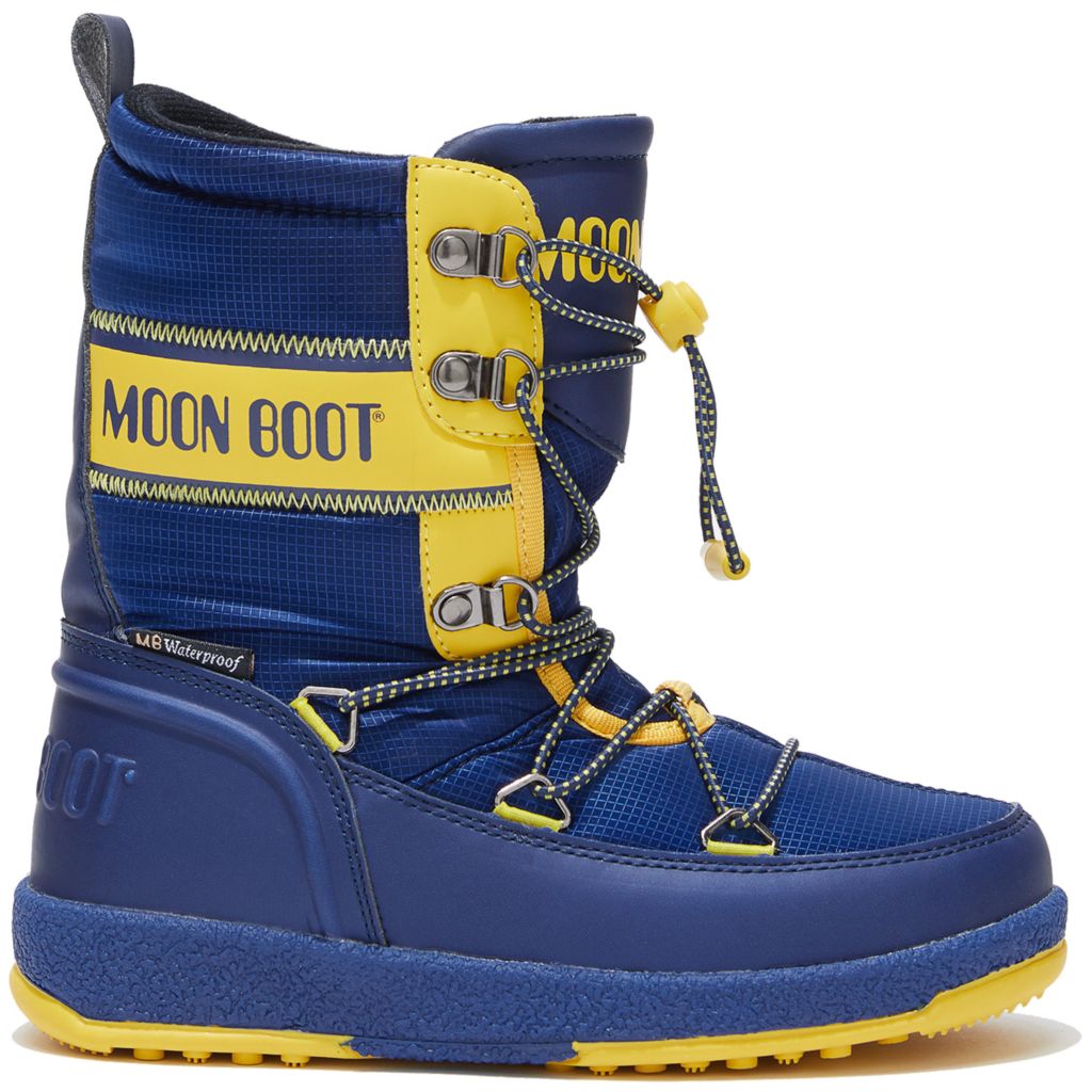 Moon Boot Chlapčenské snehule Biker Blue/Yellow 32