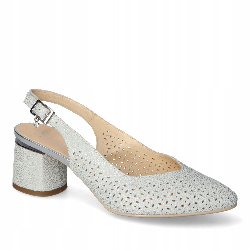 Dámské sandály Sala Stříbrné Semišové 36