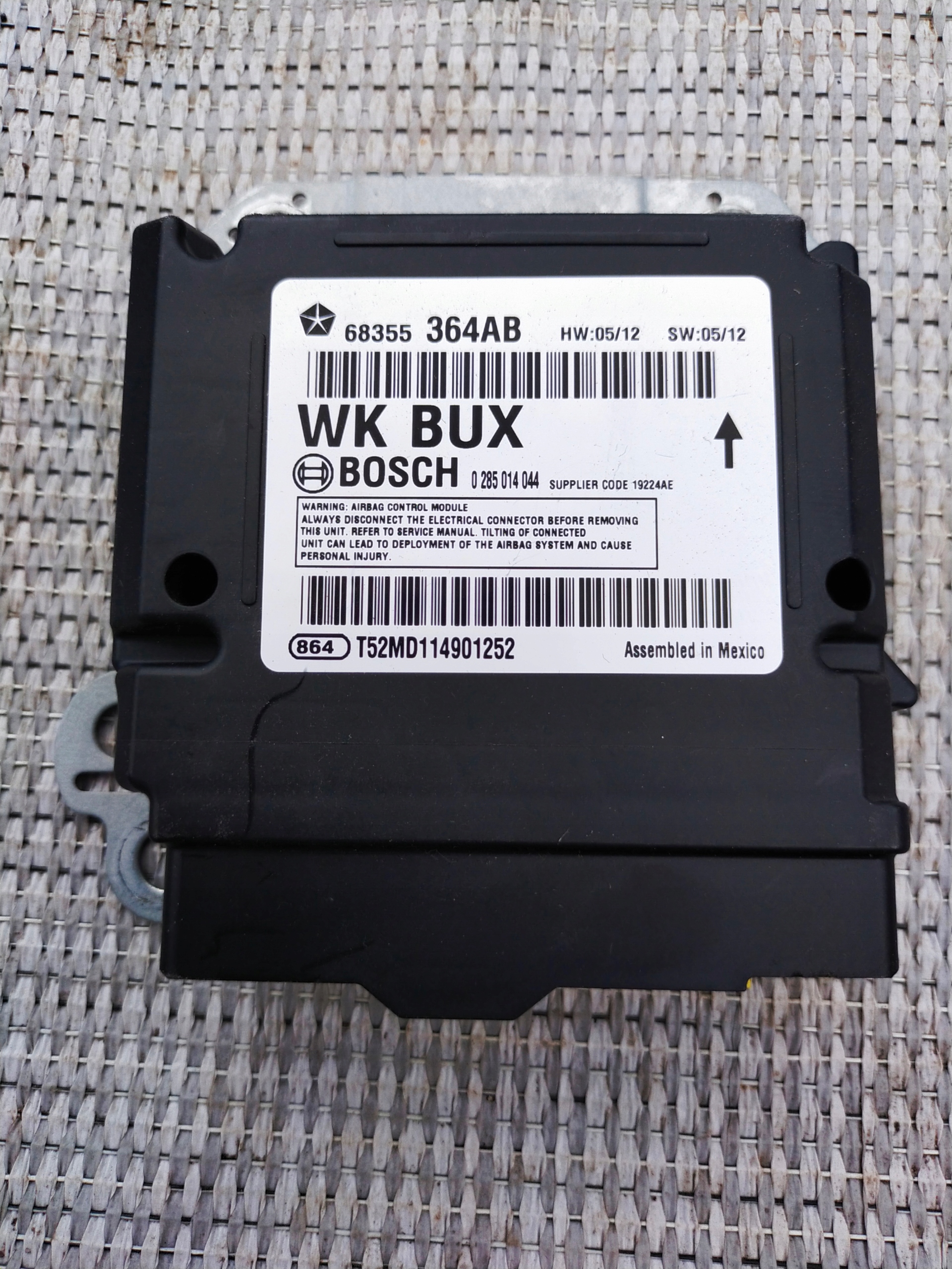 JEEP GRAND CHEROKEE 68355364AB MODUŁ SENSOR AIRBAG 68355364AB za 250 zł