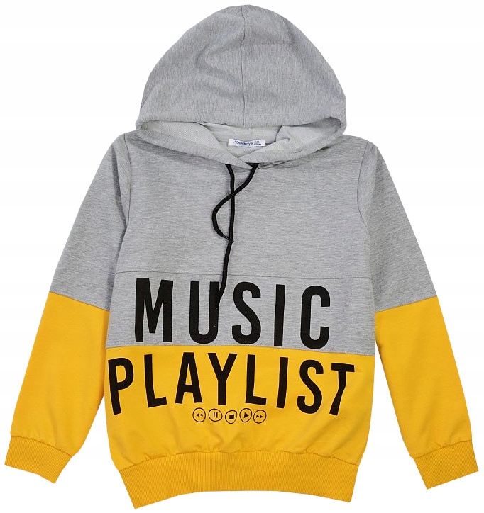 

Bluza Kangurka Kaptur music Żółty 140 J76F