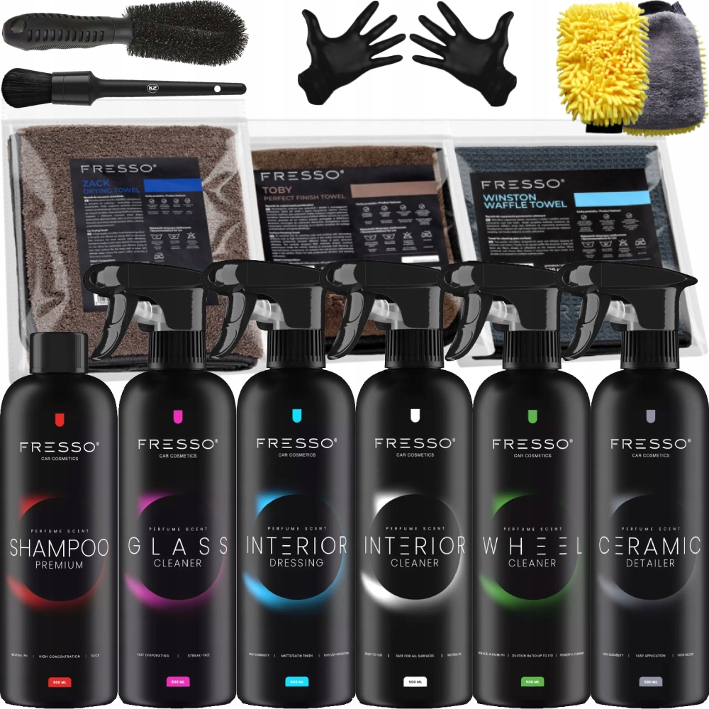 Fresso Zestaw Kosmetyki Do Czyszczenia Pielęgnacji Samochodowe Auta XXL