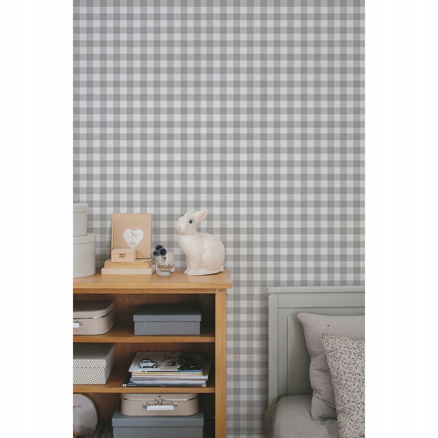 

Samoprzylepna fototapeta Szara kratka 312x219 cm