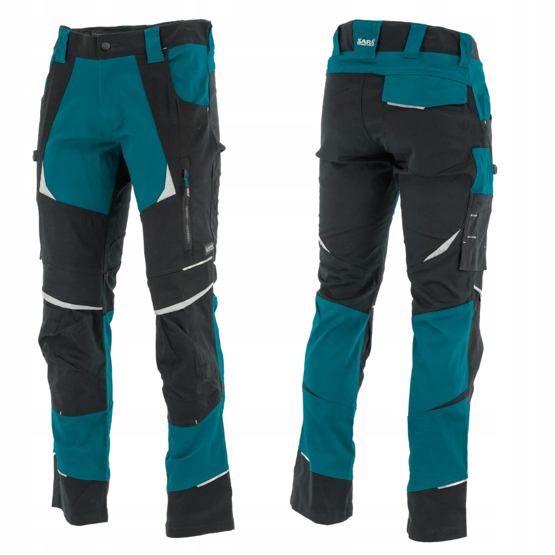 Sara workwear spodnie robocze do pasa Cottonflex Petrol 46