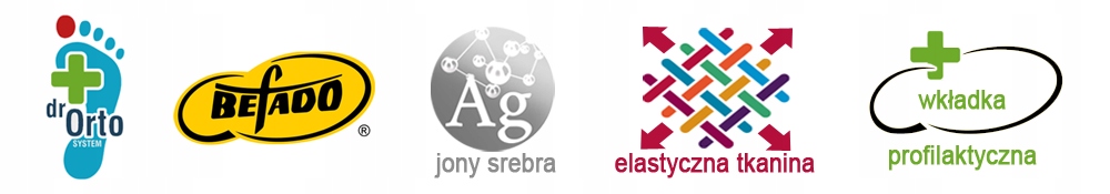 Półbuty BEFADO DR ORTO 036D006 zdowotne na rzep 38 Materiał zewnętrzny tkanina