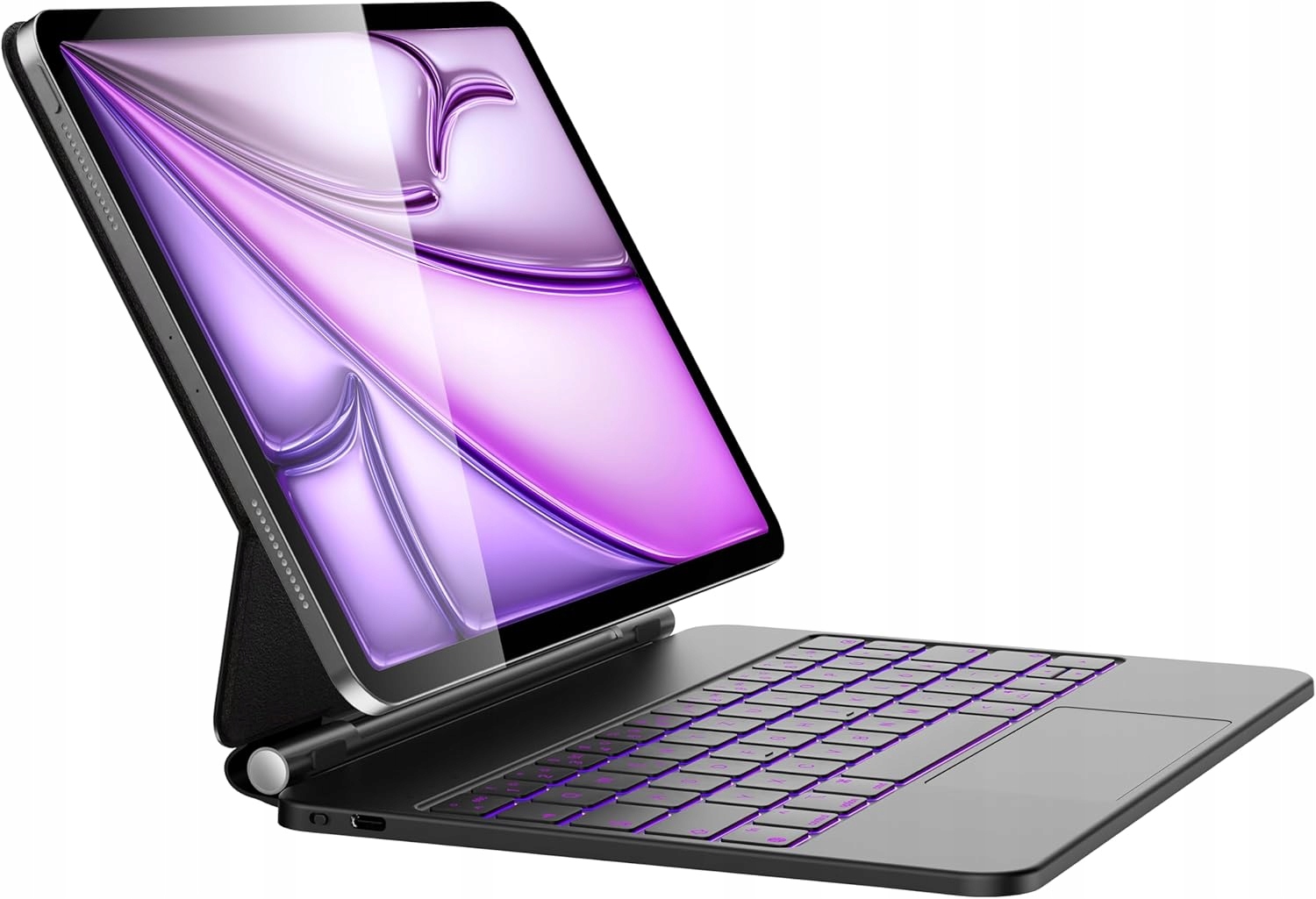 Pouzdro s klávesnicí Hou pro iPad Air 13 M2 2024 a iPad Pro 12.9 Qwertz, černé