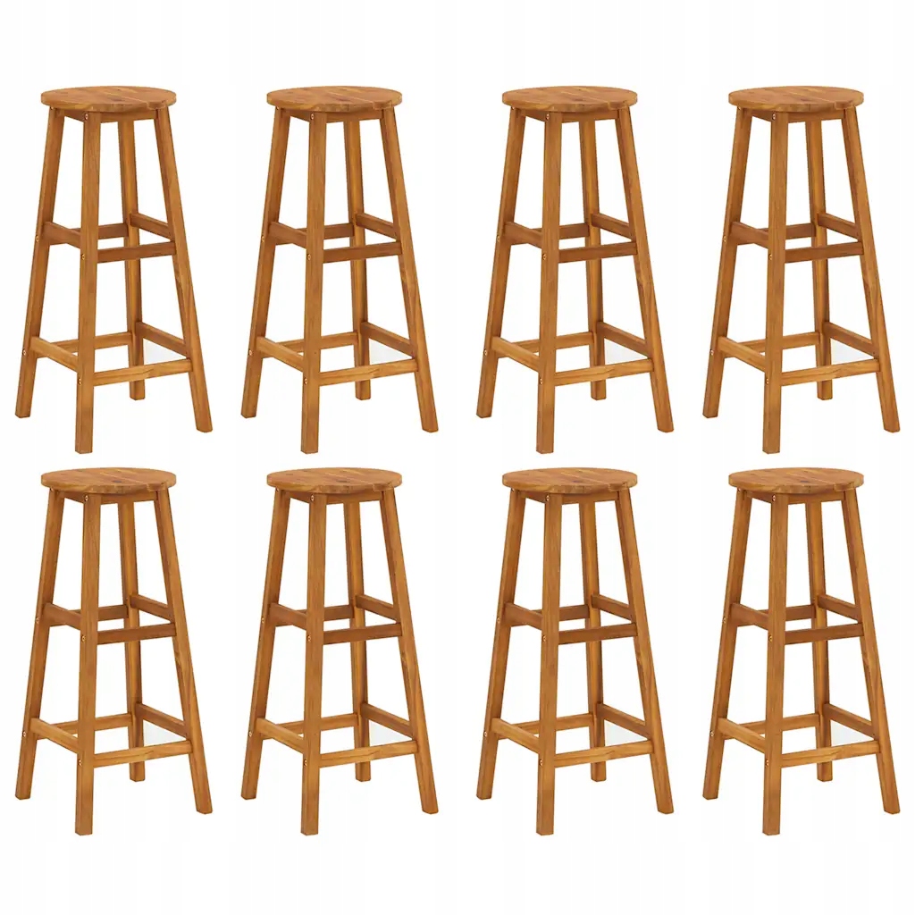 Barové stoličky z akátového dřeva 34 x 34 x 76 cm, rustikální