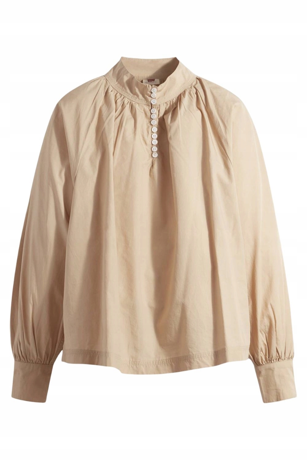 Dámská halenka Levi's Gillian Mockneck béžová se stojáčkem knoflíky S