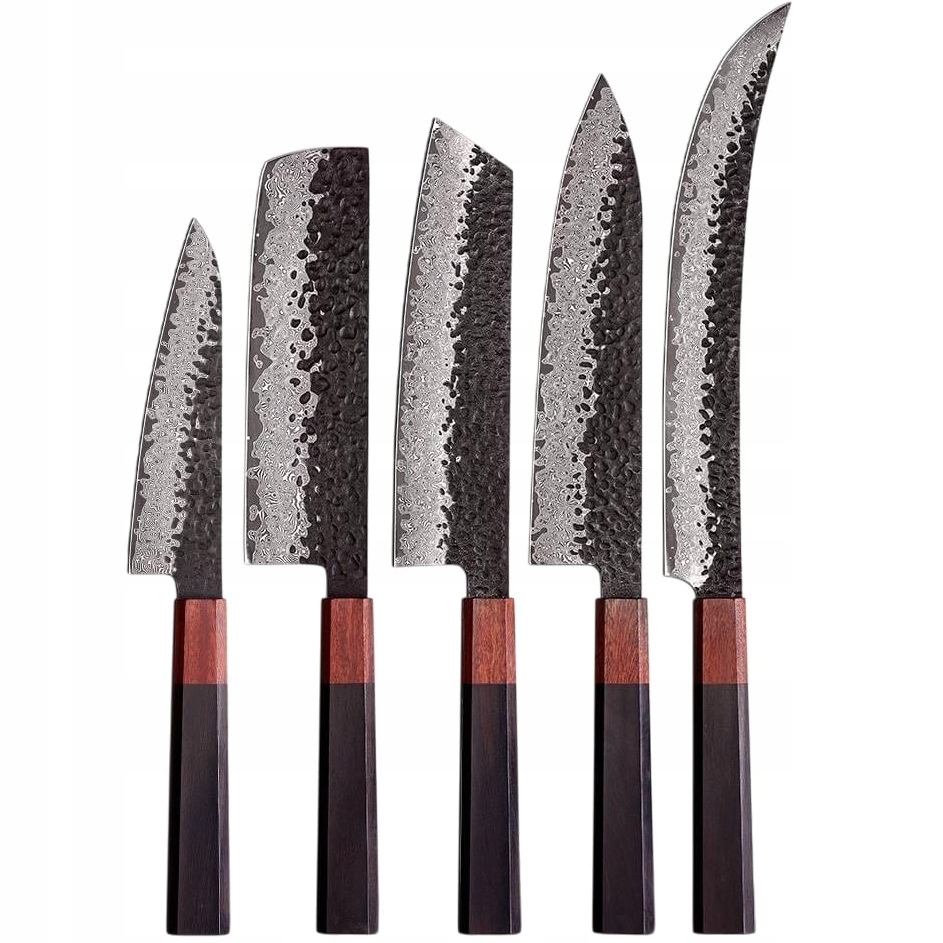 Sada damaškových kuchynských nožov Aokami Hnedá KP-37385