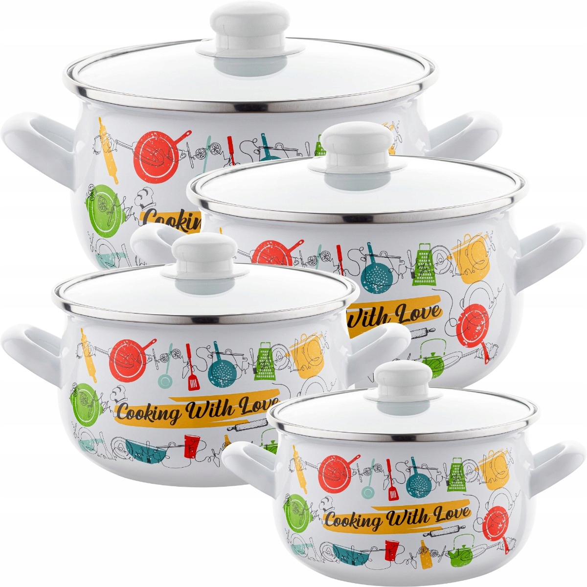 

Zestaw Garnków Emaliowanych Julia Indukcja 8 El