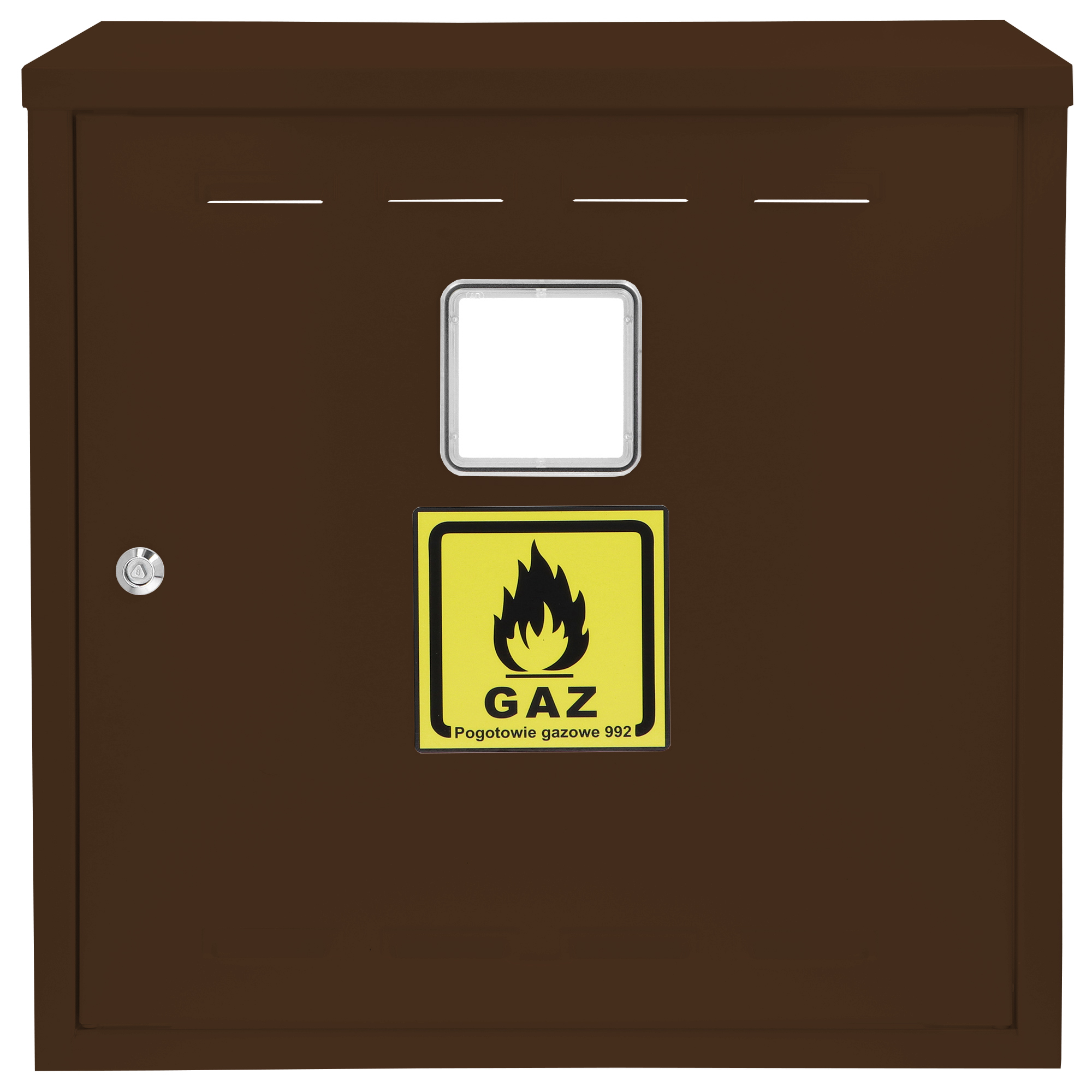 SZAFKA GAZOWA SKRZYNKA 50x70x25 BRĄZOWA BEZ PLECÓW
