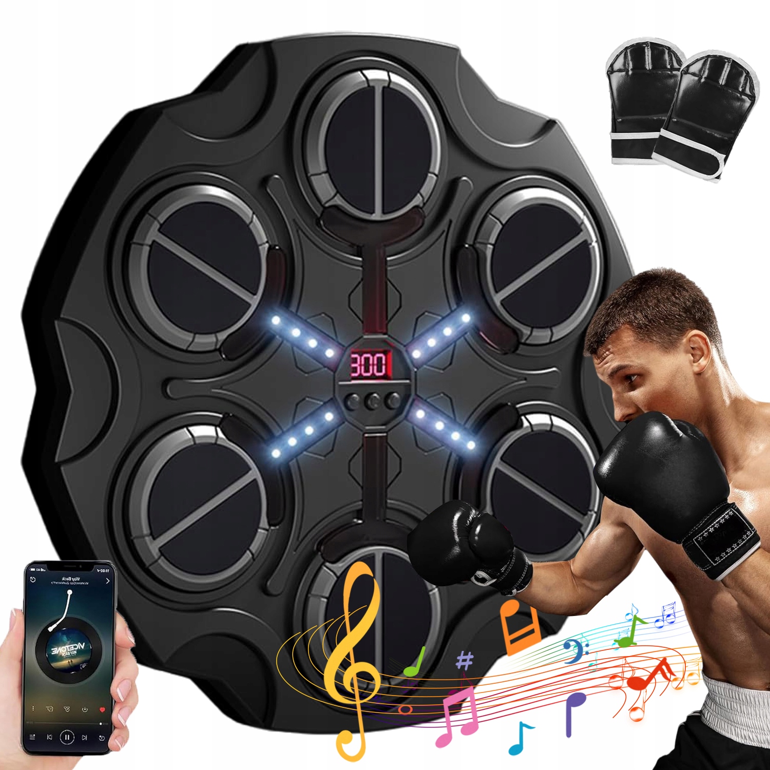 Music Boxing Machine Tréninková Boxovací Deska Bluetooth Pro Děti