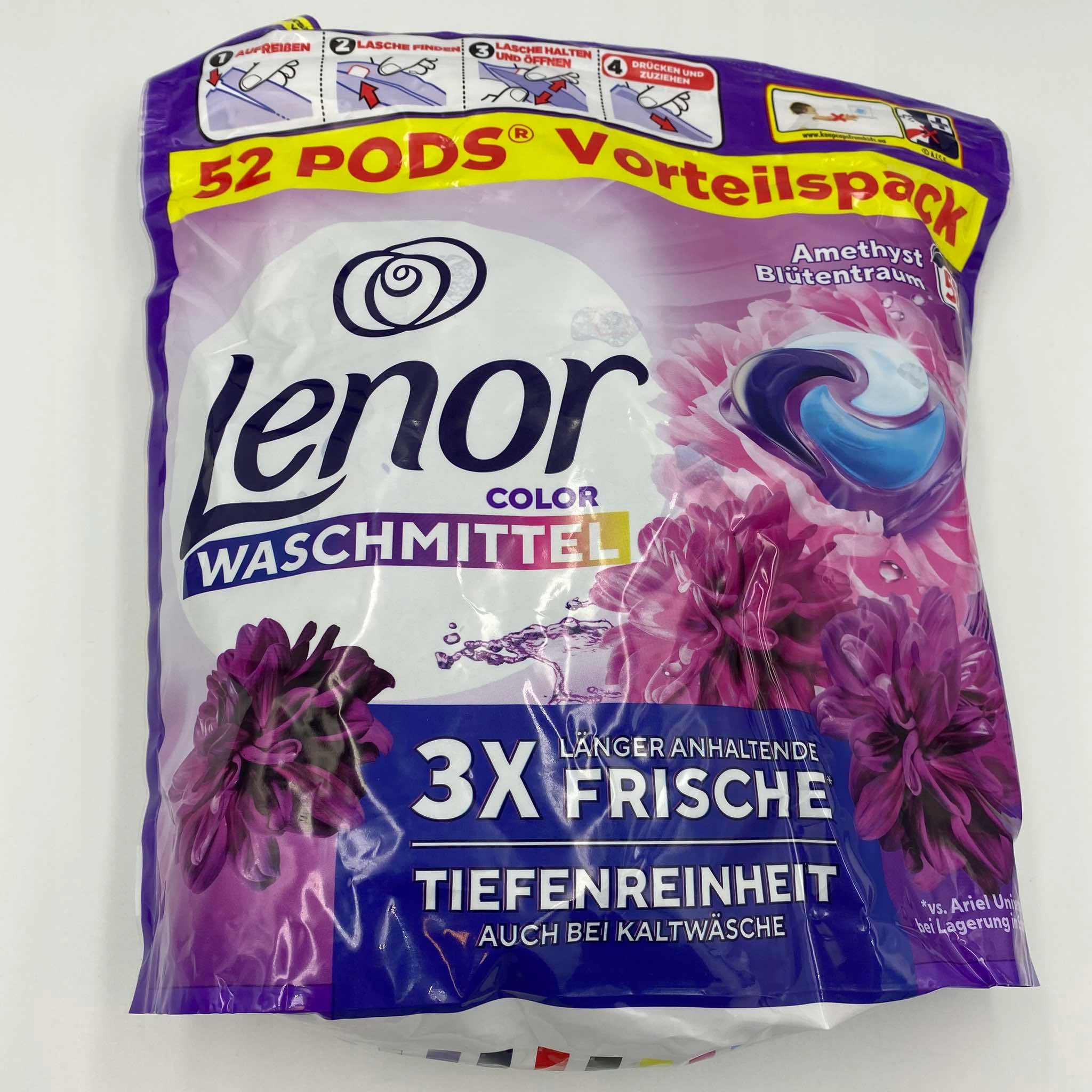 Kapsułki Lenor do prania ubrań kolorowych Ametyst, 52 szt. Niemiecki De