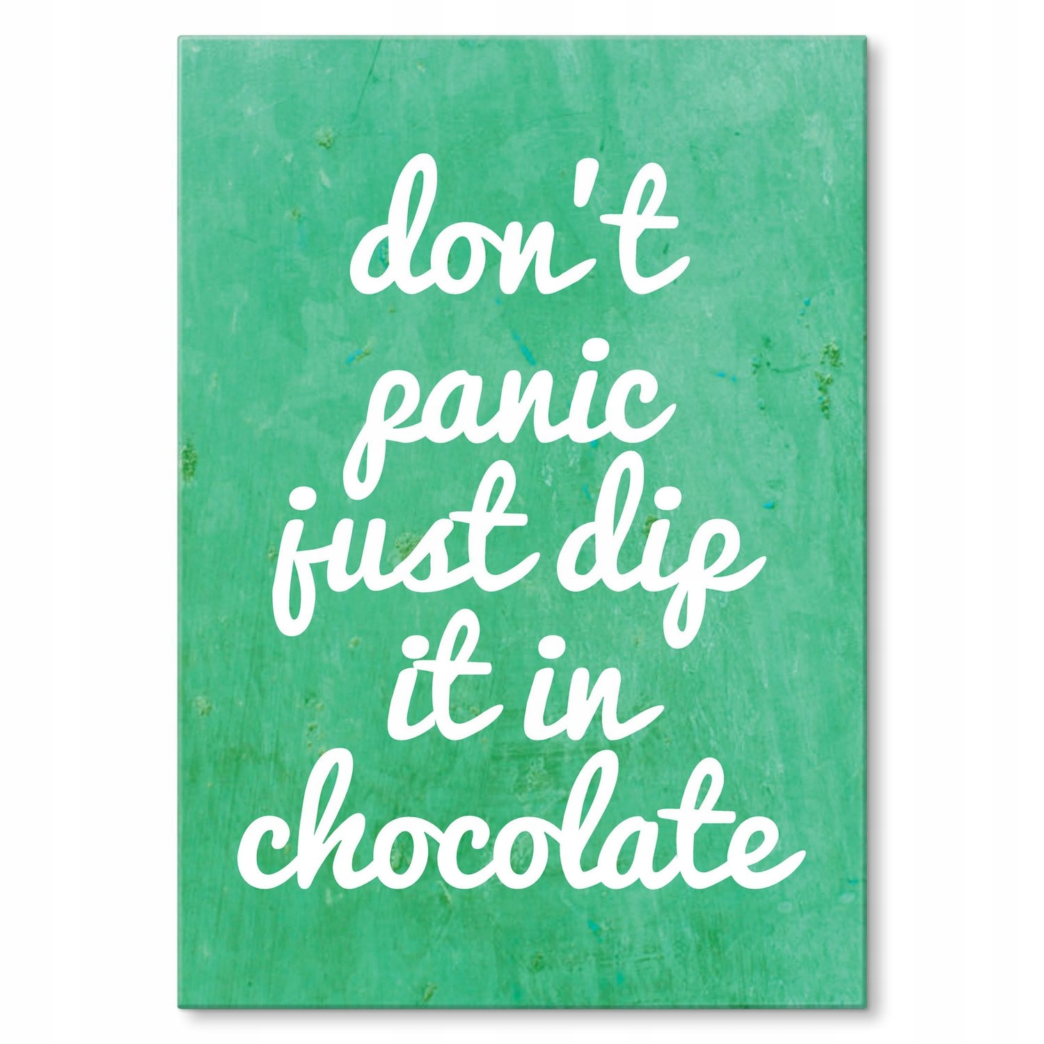 Kovový plakát Dont panic, čokoládový Dárek 30 x 42 cm