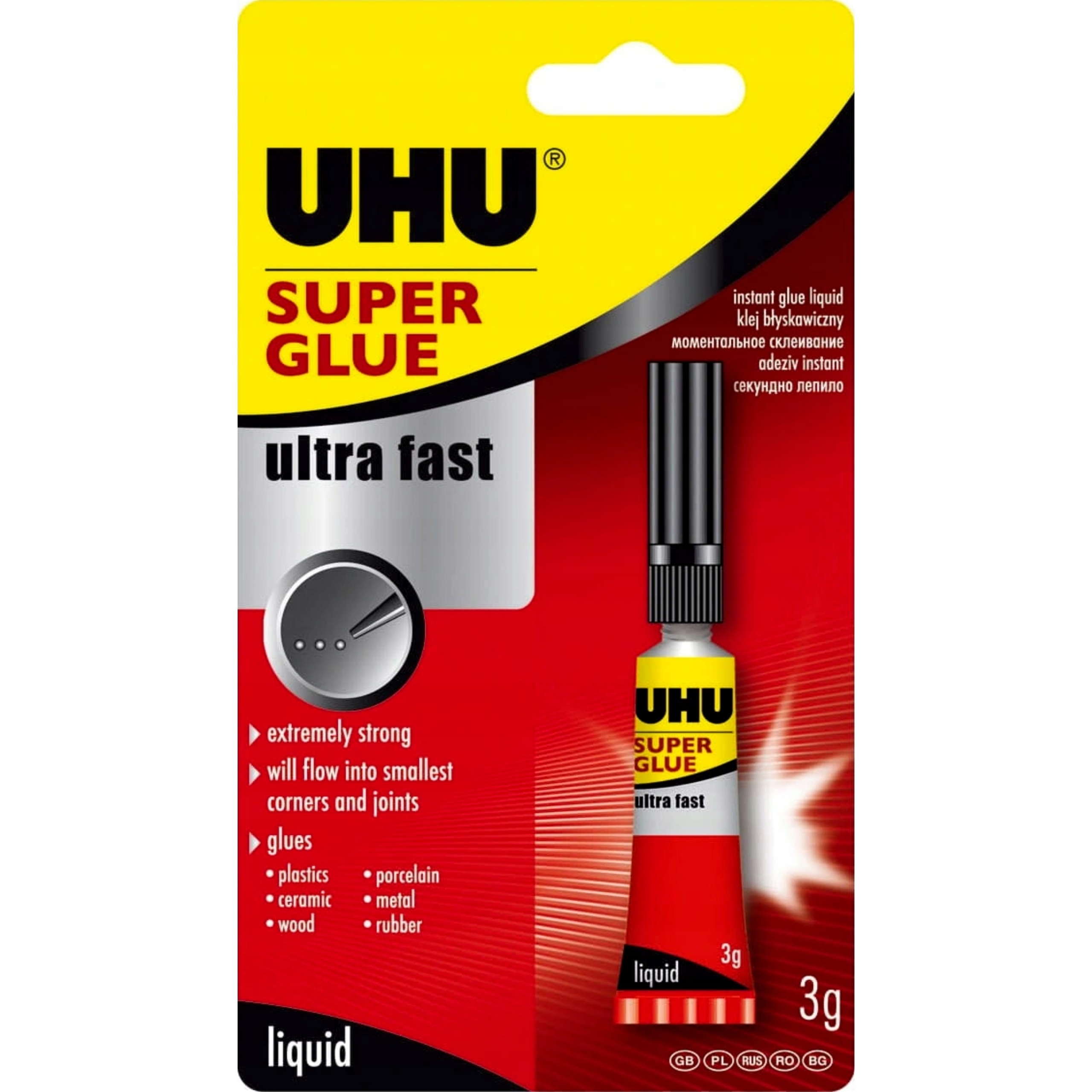 

Klej błyskawiczny Uhu Glue Jumbo żel 12x3g