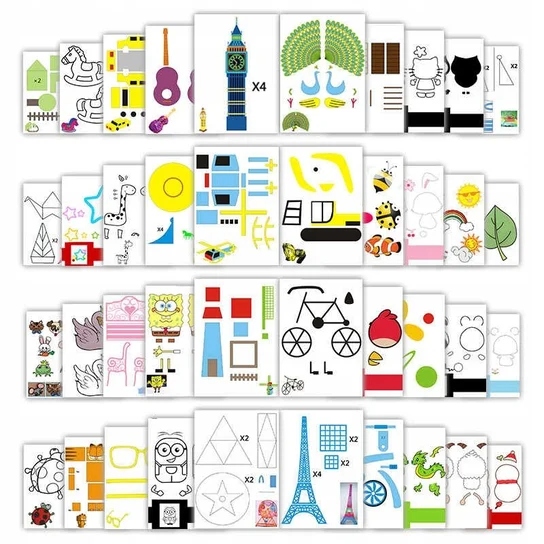 KSIĄŻKA Z SZABLONAMI DO DŁUGOPISU 3D 16 STRON Kod producenta Książka z szablonami 3D