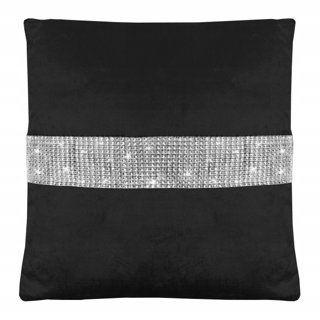 

Poszewka welwetowa 40x40 czarna z cyrkoniami